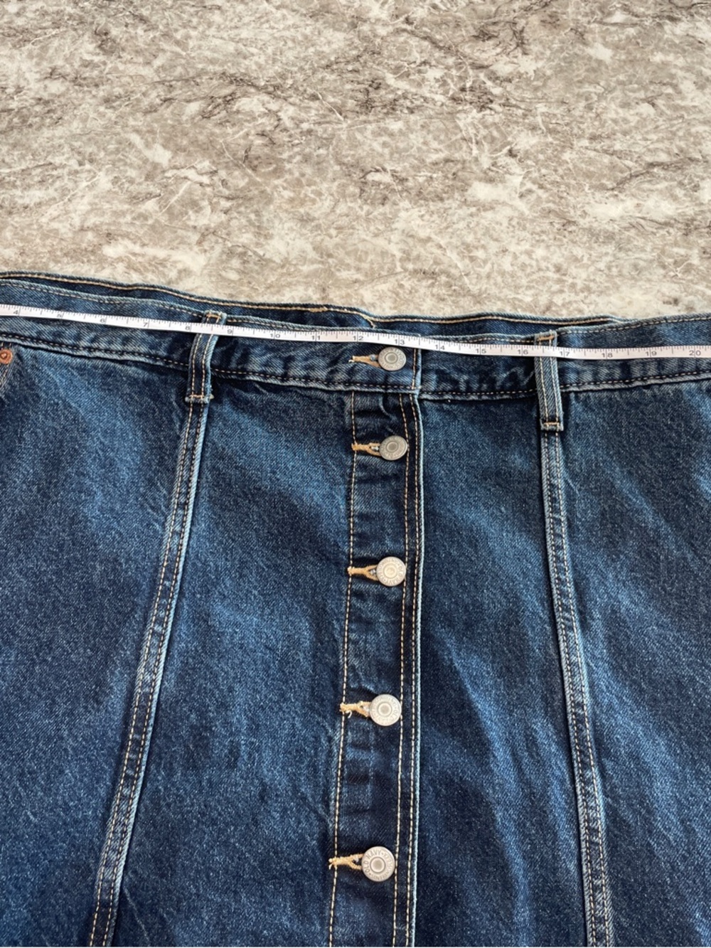 Old Navy Jean Skirt Button Fly NWT size 24 - Picture 4 of 8